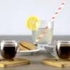 Set šolja za kafu sa dvostrukim zidom i podmetačima, 2/1